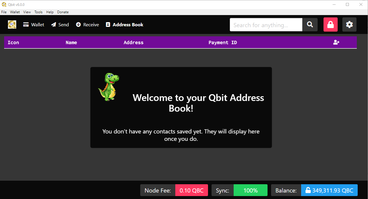 Qbit Wallet Address Book